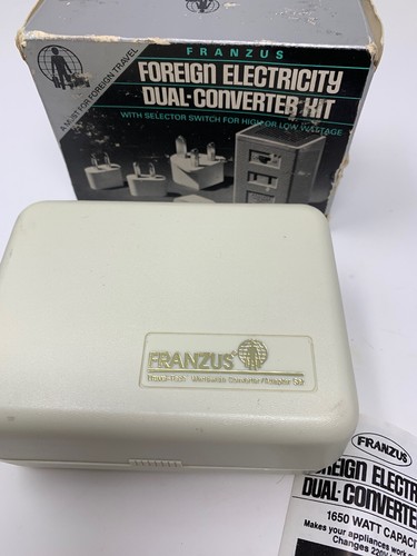 Vintage Travel FRANZUS Foreign Electricity 1600 watt Converter Kit 220v to 110v