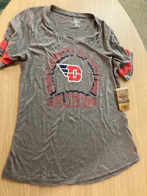 Rivalry Threads Gray T Shirt Womens 4/6 Small University of Dayton Flyers NWT