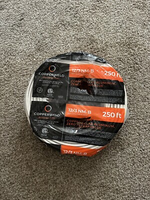 COPPERWELD 12/3 NM-B 250 ft, Copper Clad Aluminum, Non-Metallic Sheathed Cable
