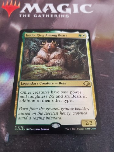 Mtg. 2x Kudo, King Among Bears. Foil. Modern Horizons 3