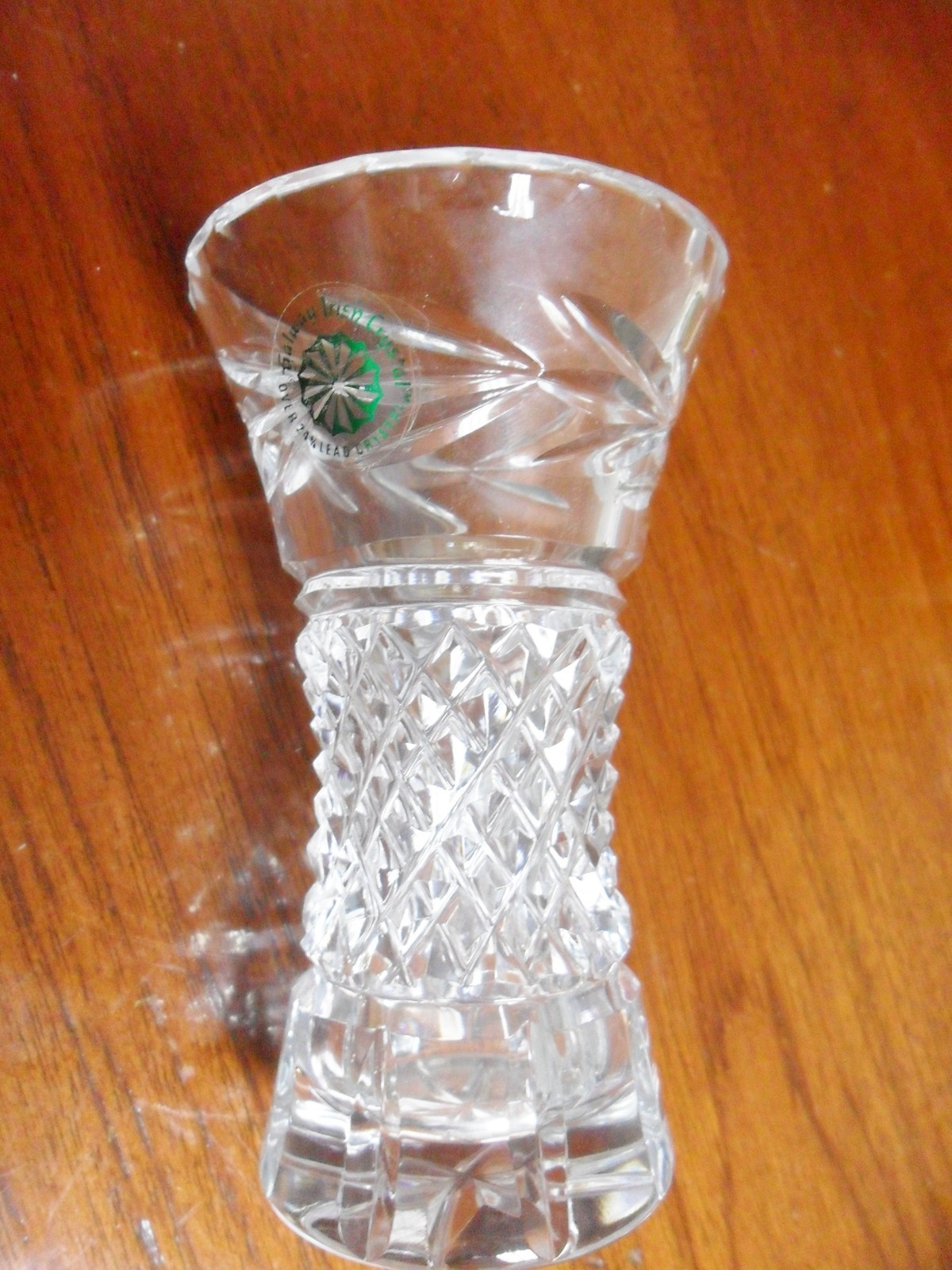 Galway Irish Crystal vase, still with original label 4" tall[a*6] the