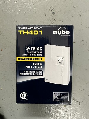 Aube Technologies TH401 Compact Non-Programmable Thermostat