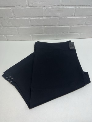 NWT! Avenue Gracie Eyelet Capri Pants Black Plus Size 30 - SUPER CUTE! $70