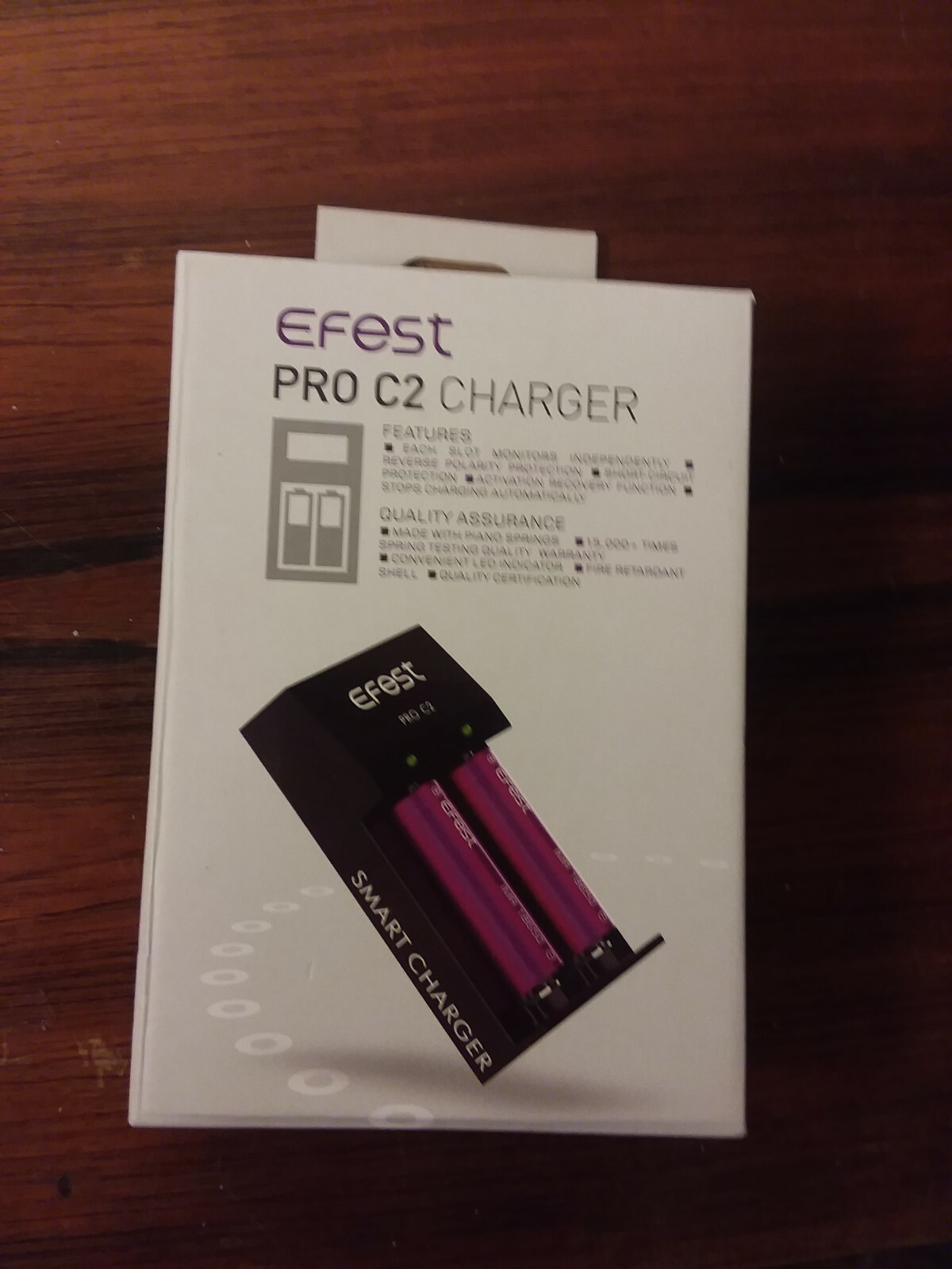 EFEST 2 bay Pro C2 FAST SMART CHARGER for 26650 16340 18650 | batteries INCLUDED