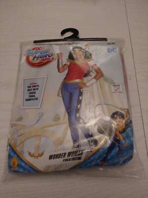DC Super Heroes Deluxe Wonder Woman Child Costume Medium (8-10) Rubies New