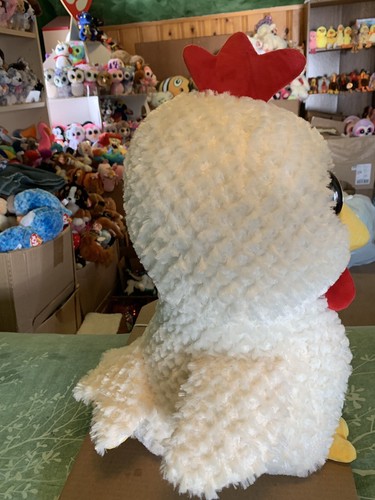 Ty HENNIE -White/Red/Yellow 18” Jumbo Beanie Boo Hen! *Exclusive* RARE & VHTF!!