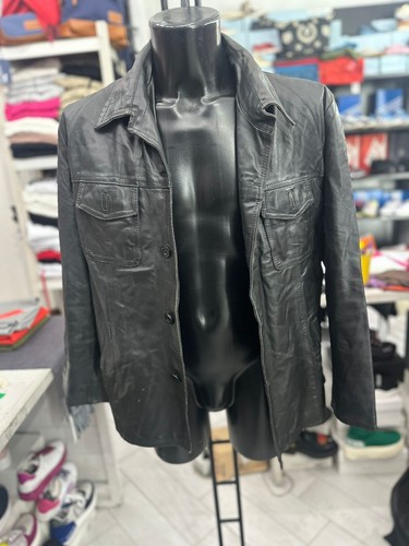 Bayside Men's Leather Jacket Size 48 Black LLV798 | eBay