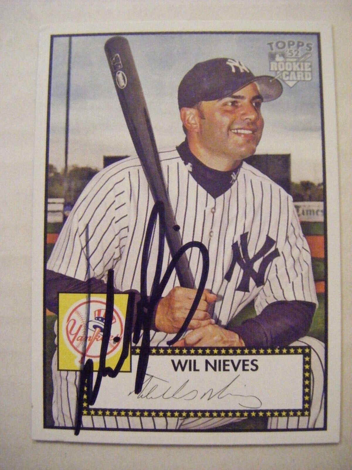 WIL NIEVES signed RC YANKEES 2006 Topps 52 Rookie baseball card AUTO Autographed. rookie card picture