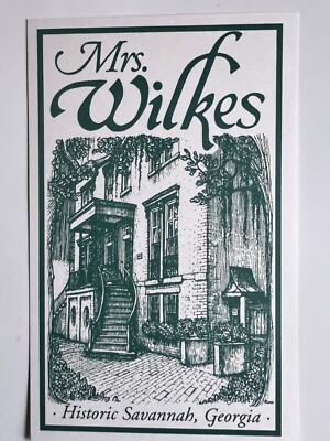 Mrs Wilkes Historic Famous Restaurant Postcard Savannah Georgia New Vintage 1998
