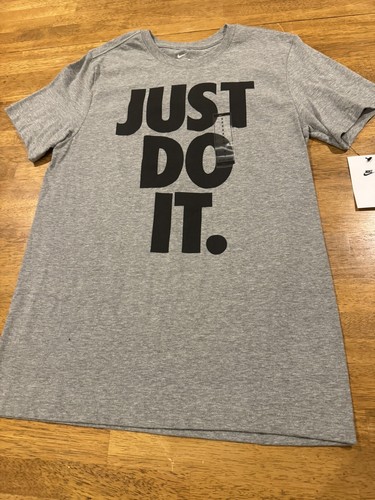 Nike Mens Big Just Do It Training T-shirt Small Gray DX1987