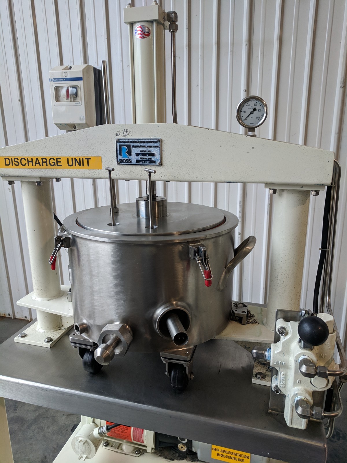 Ross DPM-4 Double Planetary Mixer & Discharge Unit