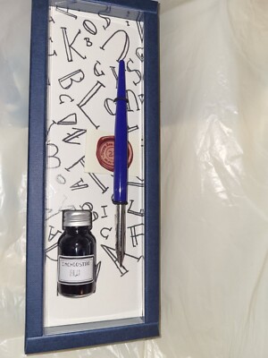 FRANCESCO RUBINATO Italian Wooden Dipping Pen 1 Metal Nib Calligraphy Black