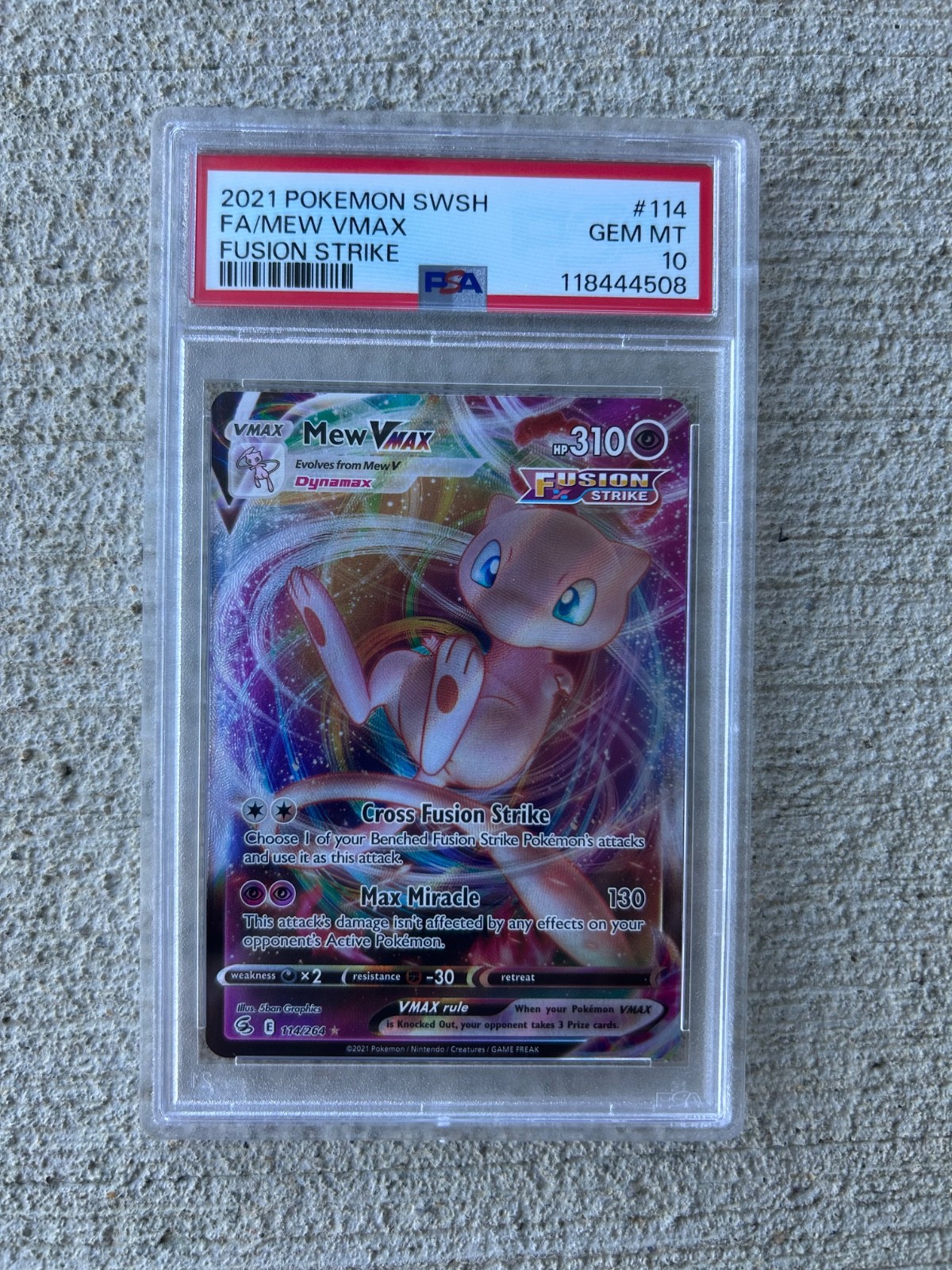 ポケモンカード Mew VMAX #118 Gem Mint 10 ミュウ PSA10 GEM MINT Pokemon Mew VMAX 118/100 HR Hyper Rare 2021