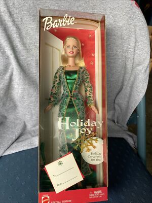 Mattel 56286 Holiday Joy Blonde Barbie Doll Special Edition 2002 Damaged Box