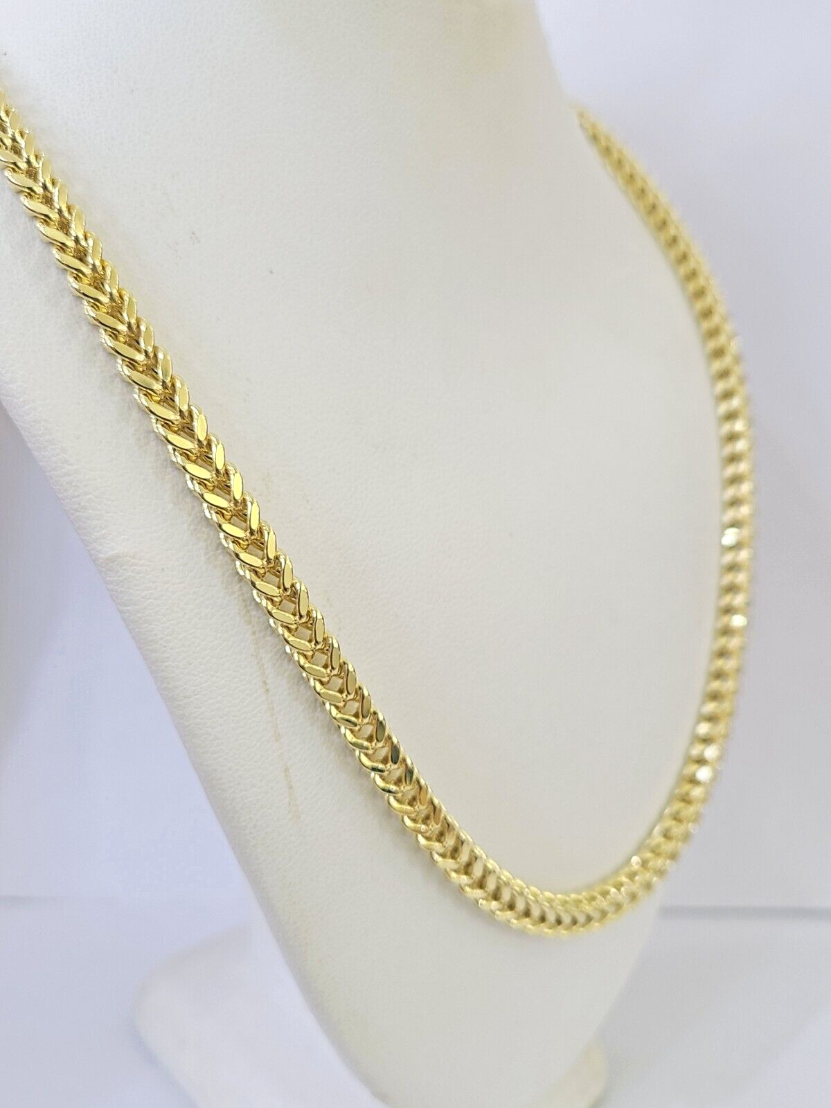 Pre-owned Franco Real 10k  Yellow Gold Chain 4mm 24inch Necklace Lobster Lock 10kt