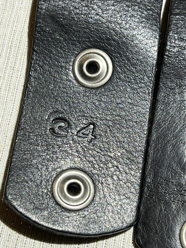 Pre-owned Handmade Robins Jean, Hand Made Leather Belt W/ Blk Swarovsky 100% Hand Made In Italy