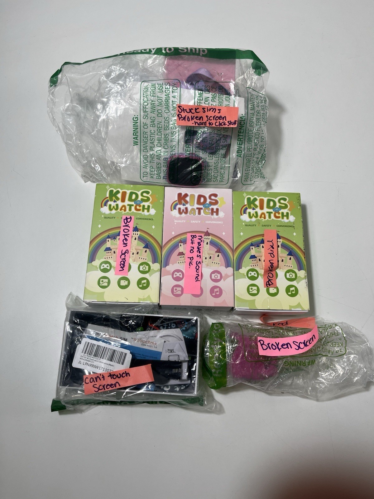 OKYUK 4G Smartwatch, Kids Watch for Kids (READ) (Lot of 6 For Parts)