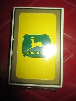 NIP Vintage JOHN DEERE Tractors On YELLOW BACKGROUND Playing CARDS - 1970's