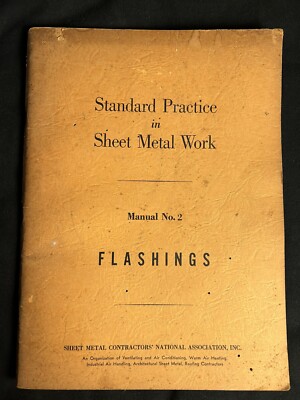 1952 Standard Practice in Sheet Metal Work FLASHINGS Manual 2 Book