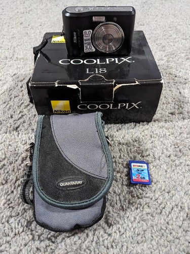 Nikon COOLPIX L18 8.0MP Digital Camera - Black CIB - Tested Nikon COOLPIX L18 8.0MP Digital Camera - Black CIB - Tested