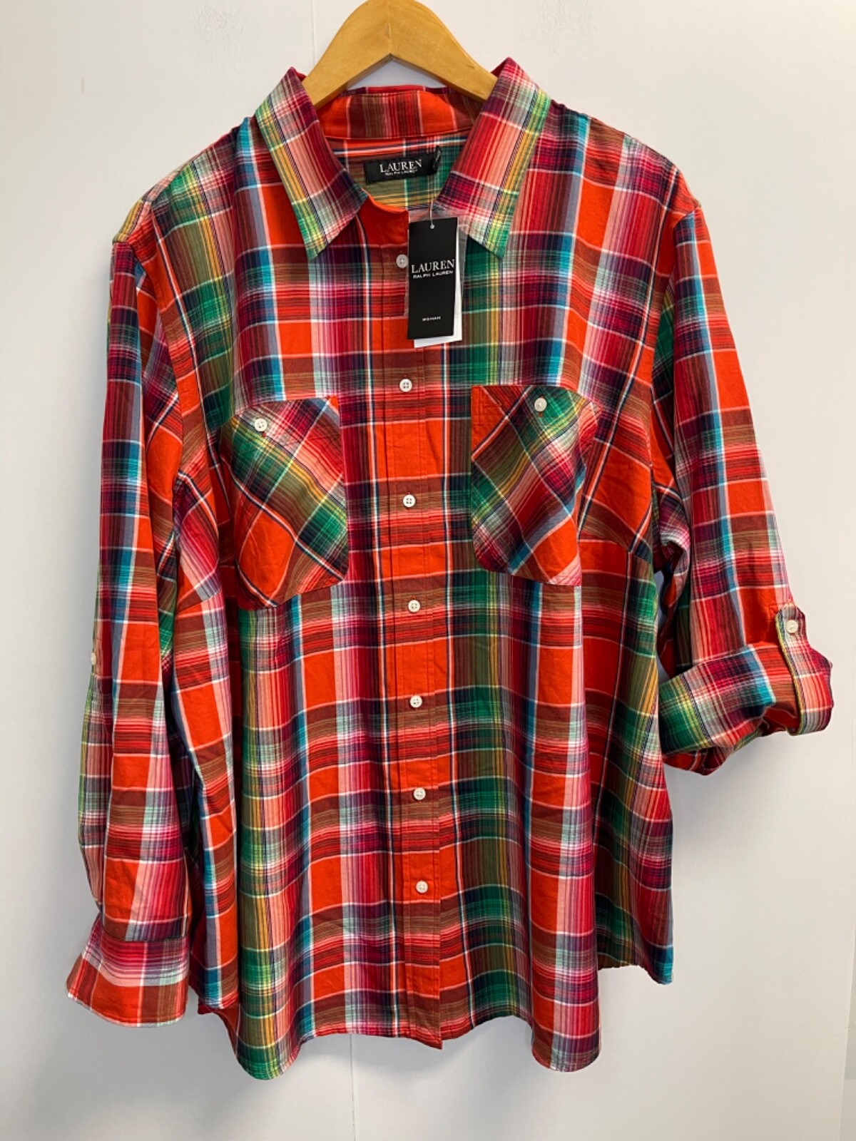 トップス 1990's~ Ralph Lauren MadrasCheck Shirt 0400021267118_ADIRONDACKBERRY?