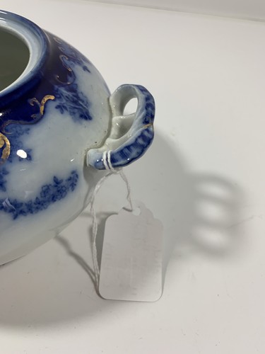 Ridgways England Royal Transfer Flow Blue Sugar Bowl England Ebor No Lid