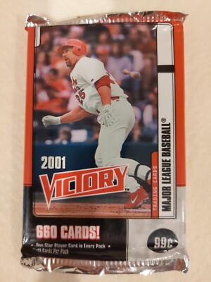 Factory Sealed 2001 UPPER DECK VICTORY BASEBALL Trading Card 12/PACK Star Player