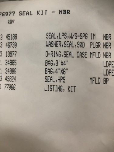 Cat Pumps 76977  OEM Seal kit  4SPX Pumps 4SPX32G1I