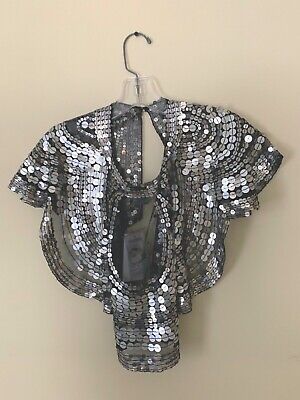 Alberto Makali Sequin Beaded Shoulder Evening Party Shawl Cover-up, One Size NWT
