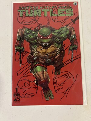 TMNT #1 SDCC Escorza Raph Variant 4x REMARQUED & 2x SIGNED by Escorza Bros COA