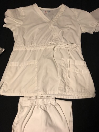 Lot of Women’s White Scrubs -  Sizes Small And Medium