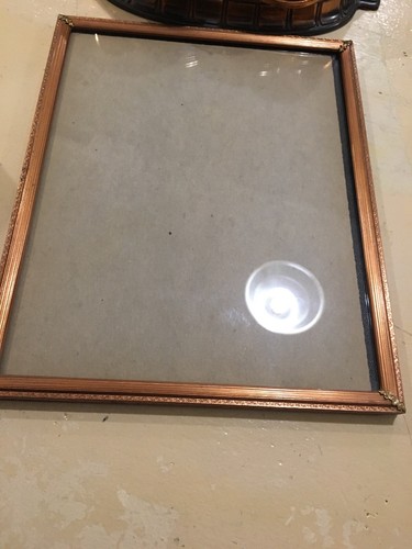 Vintage Bronze Art Deco Baby Shoes And Removable Frame: 8X10