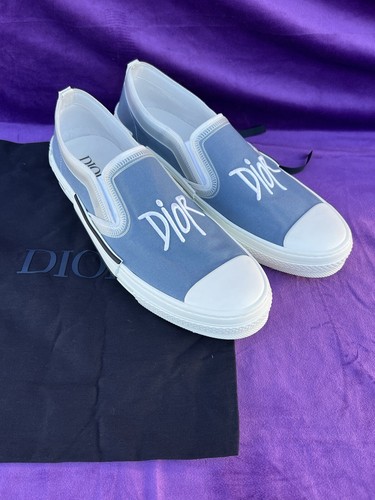 Dior x Shawn Stussy B23 Slip On Sneakers Blue Men's Sz 48EU