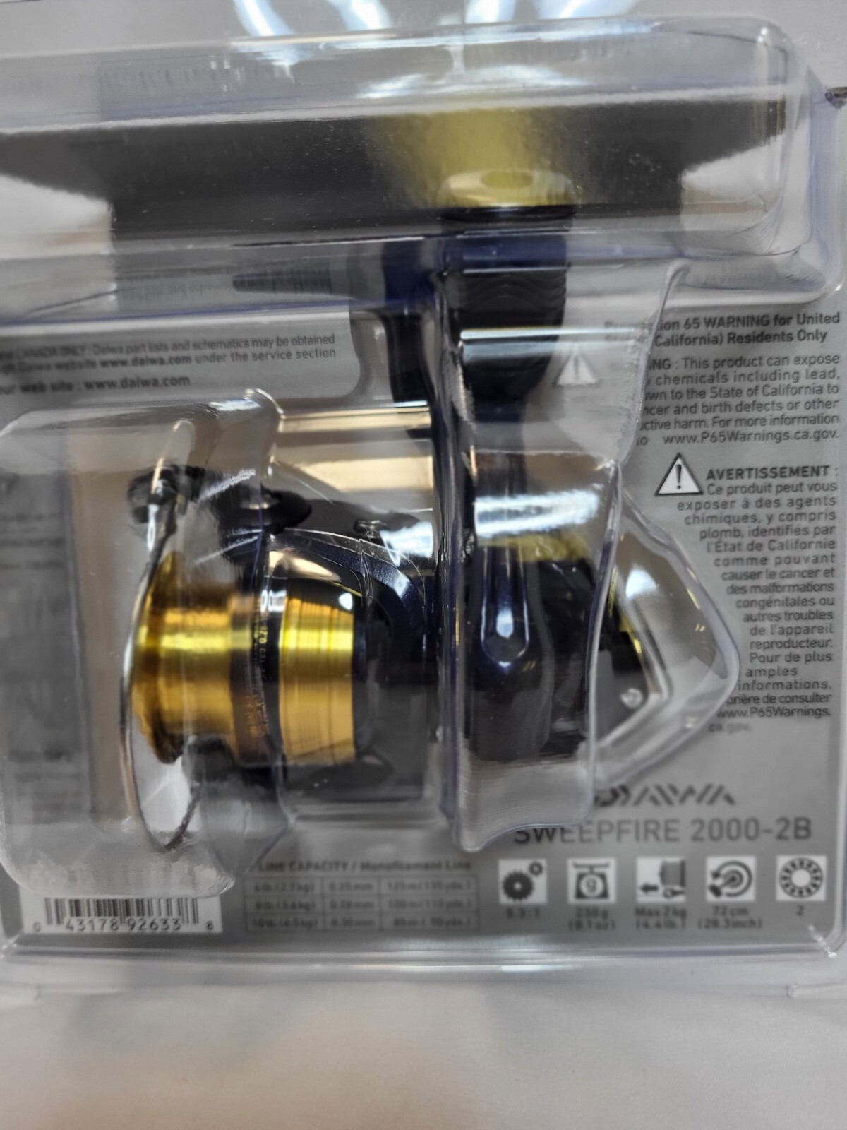 Daiwa Sweepfire-2B Spinning Fishing Reel - SWF2000-2B-CP | eBay