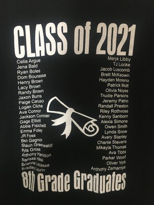 Class of 2021 GO GLOW TEE Shirt Alton Central School, Alton, NH Size: MED NEW