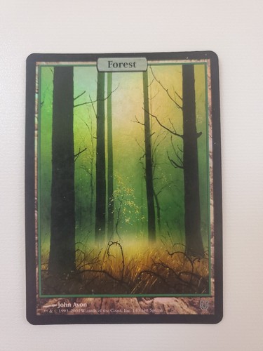 Magic the Gathering Forest Full Art Foil Land Card John Avon