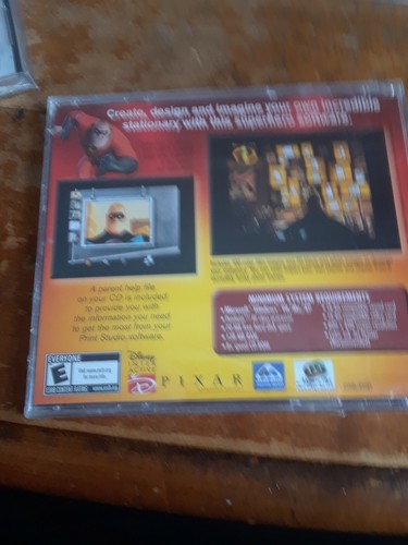THE INCREDIBLES PC-CD ROM PRINT STUDIO