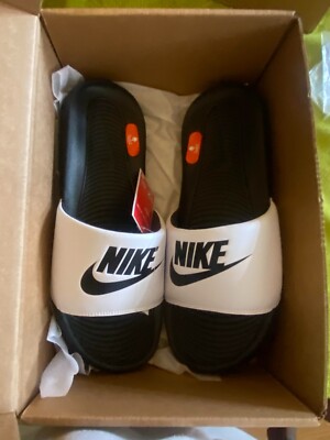 Nike Benassi JDI Slide White and Black Mens Size 12