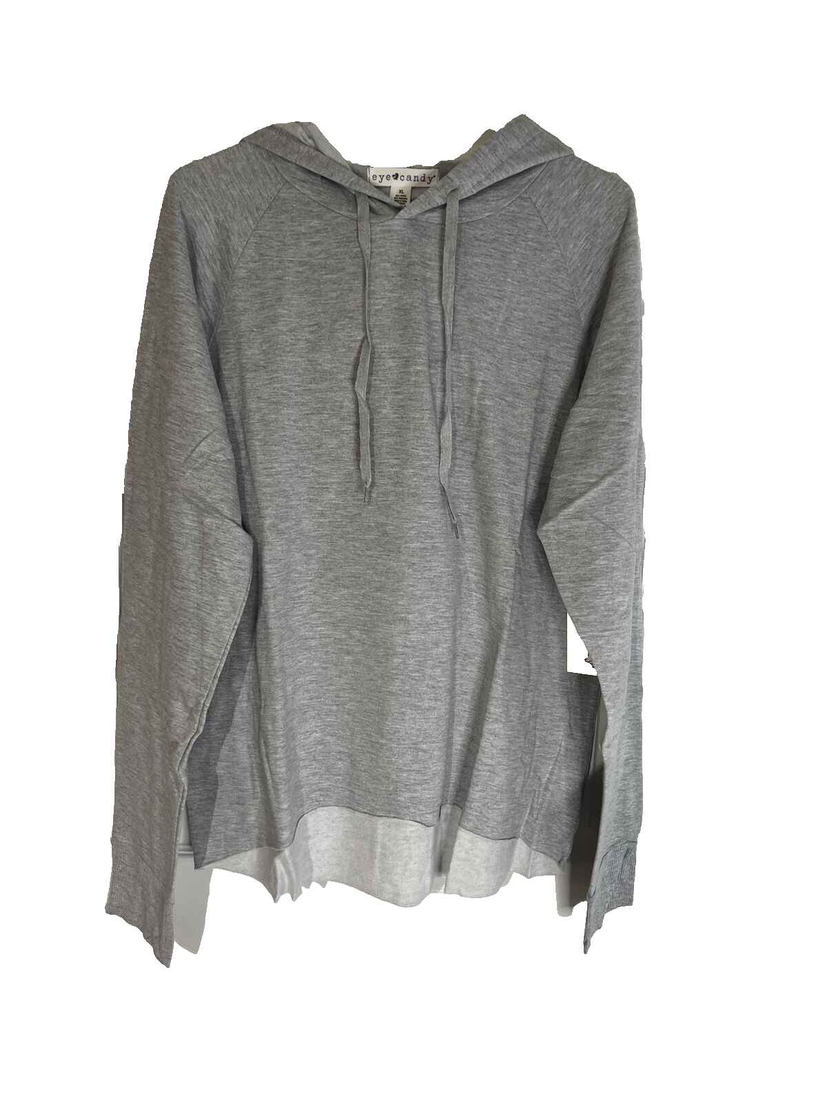 Eye Candy Women's Long Sleeve Hoodie Cropped Size XL Gray