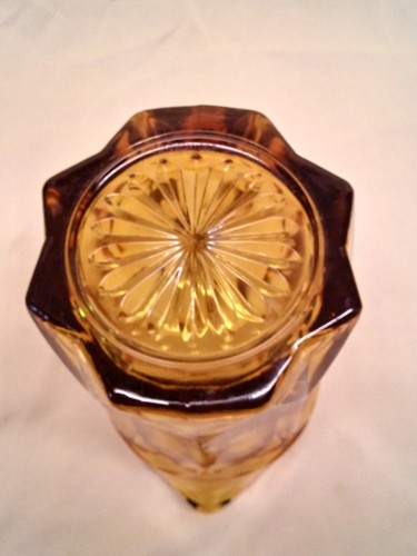 Vintage Anchor Hocking Amber Gold Glass Fairfield Water Juice Beer Tea Pitcher