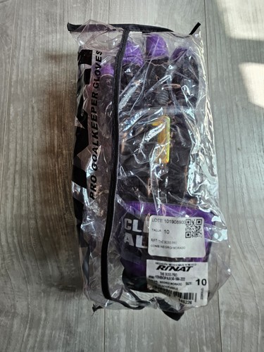 💥New RINAT THE BOSS Pro SOCCER GLOVE Size 10 Goalkeeper Futbol Black Purple