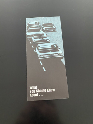 1968 GM Air Pollution Control Booklet Corvette Camaro Chevelle GTO Firebird 442