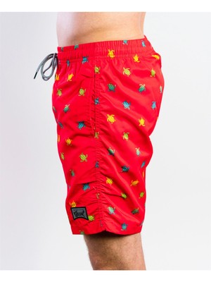 

Мужские пляжные плавки BEAUTIFUL GIANT красные спортивные плавки на шнурке на подкладке, Красный, BGT2020