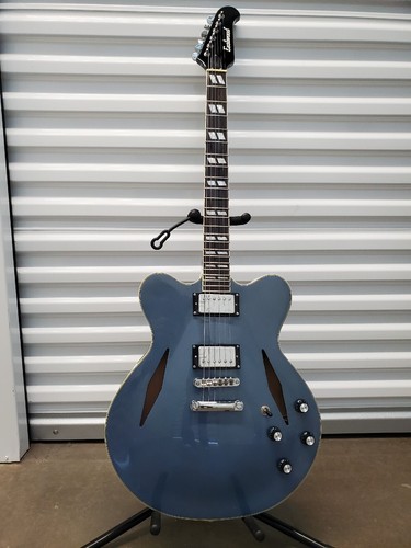 Eastwood Classic 6 HB-TL Pelham Blue Dave Grohl/Foo Gibson DG 335 Tribute Guitar