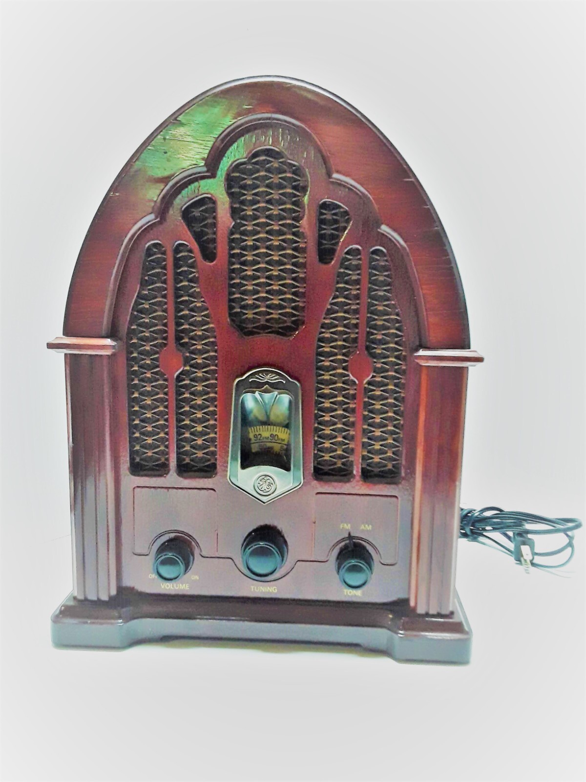 Vintage GE Wood Cathedral AM/FM Radio Replica 1923 Model 7 Vintage GE Wood Cathedral AM/FM Radio Replica 1923 Model 7