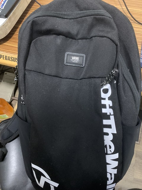 vans black bookbag