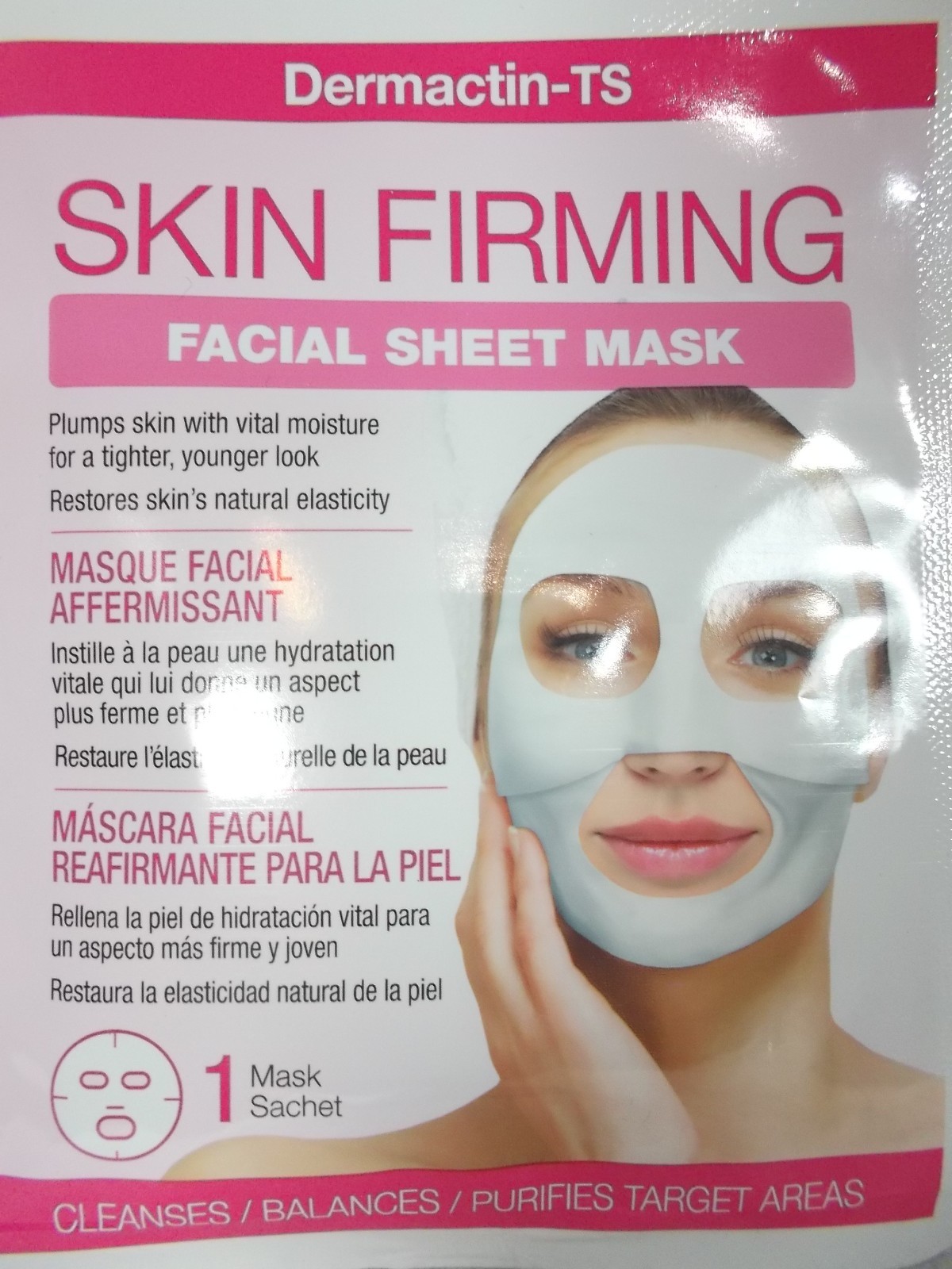 8 Dermactin-TS Anti-aging & Skin firming facial sheet masks 4 of each