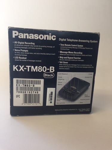 Panasonic Digital Telephone Answering System KX-TM80-B Black With Box EUC