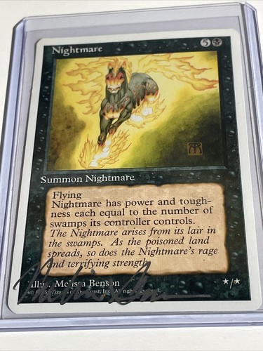 MTG 　夢魔 Nightmare 直筆サイン入り アートプリント Amazon.co.jp: MTG《繰り返す悪夢/Recurring Nightmare》Jeff