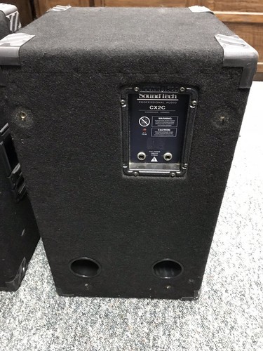 SoundTech CX2C Speakers with Crown XLS 402 Amp, Stands, and Cables